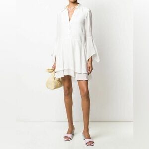Alice + Olivia Priscilla Layered Mini Shirt Dress Size 6